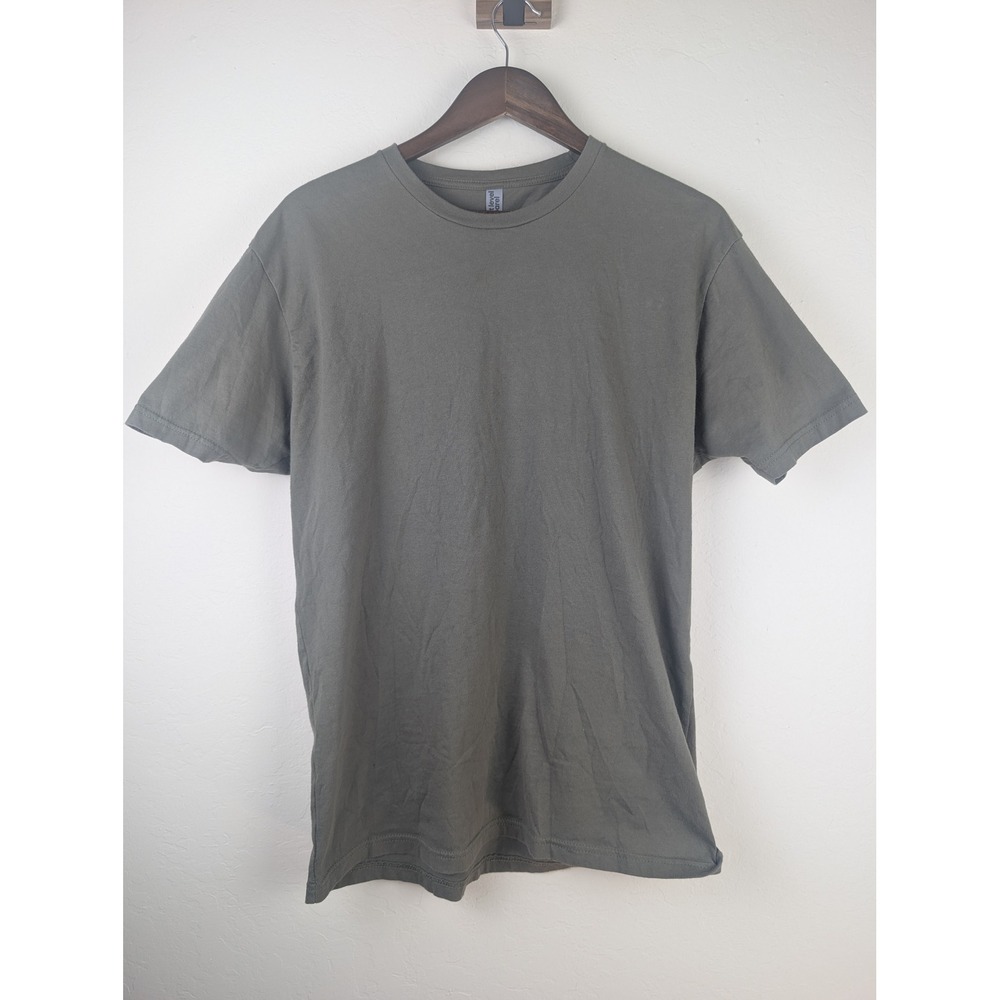 Next Level Apparel Mens Large Olive Green Cotton Crewneck Short Sleeve T-Shirt